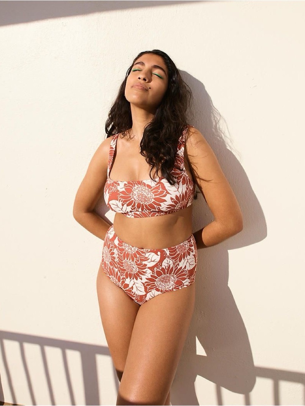 Madewell Second Wave Balconette Bikini Top in Sunflower Season
